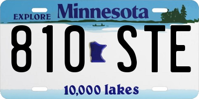 MN license plate 810STE