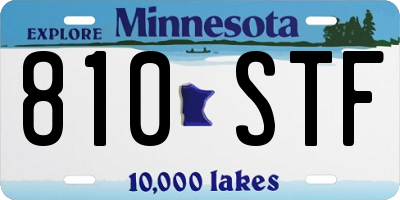 MN license plate 810STF