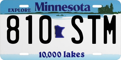 MN license plate 810STM