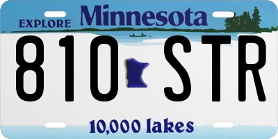 MN license plate 810STR