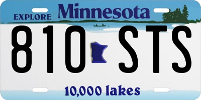 MN license plate 810STS