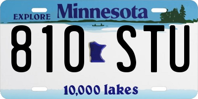 MN license plate 810STU