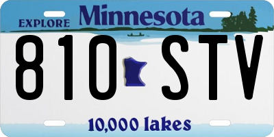 MN license plate 810STV