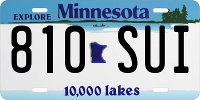 MN license plate 810SUI