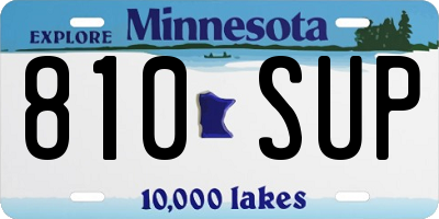 MN license plate 810SUP