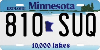 MN license plate 810SUQ