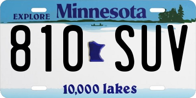 MN license plate 810SUV