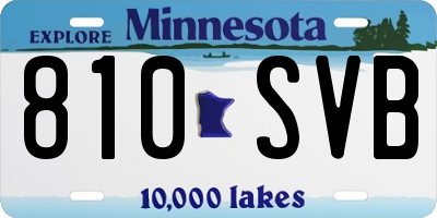MN license plate 810SVB