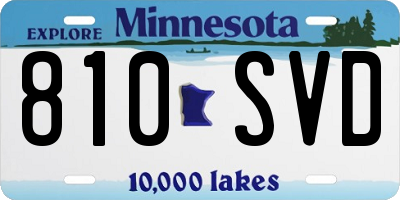 MN license plate 810SVD