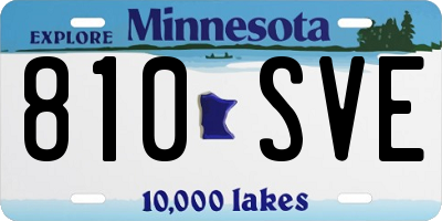MN license plate 810SVE