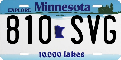 MN license plate 810SVG