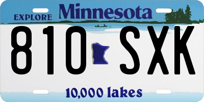 MN license plate 810SXK