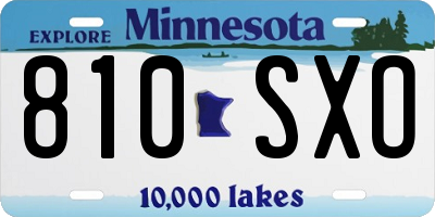 MN license plate 810SXO