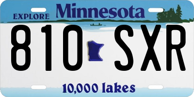 MN license plate 810SXR