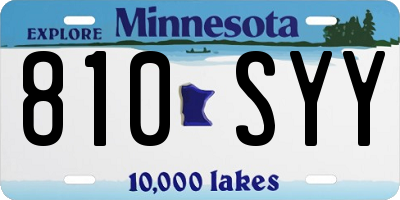 MN license plate 810SYY