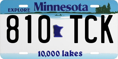 MN license plate 810TCK