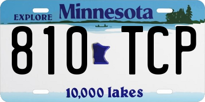 MN license plate 810TCP