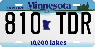 MN license plate 810TDR