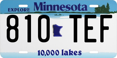 MN license plate 810TEF