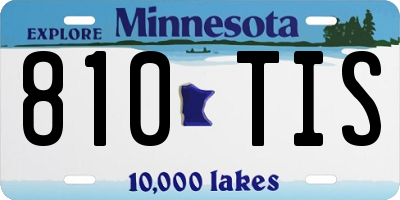 MN license plate 810TIS
