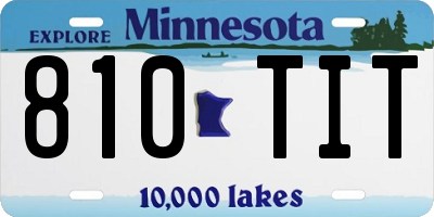 MN license plate 810TIT