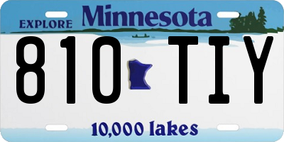 MN license plate 810TIY