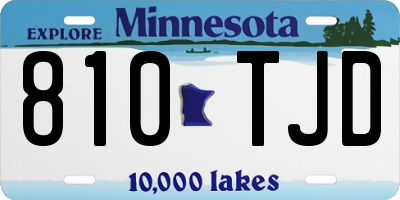 MN license plate 810TJD