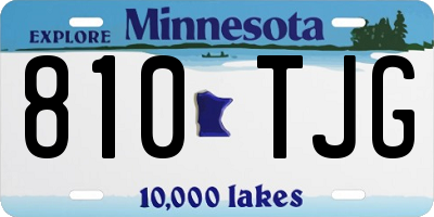MN license plate 810TJG