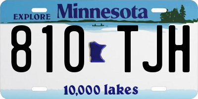 MN license plate 810TJH