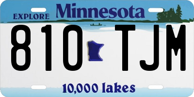 MN license plate 810TJM