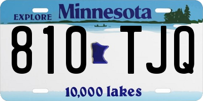MN license plate 810TJQ