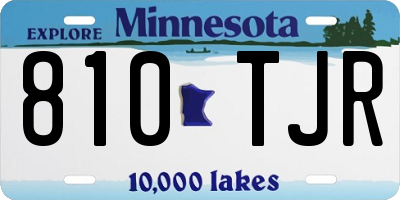 MN license plate 810TJR