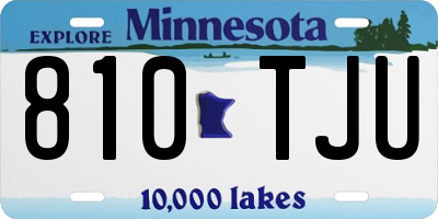 MN license plate 810TJU