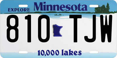 MN license plate 810TJW