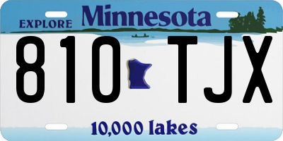 MN license plate 810TJX