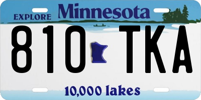 MN license plate 810TKA
