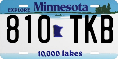 MN license plate 810TKB