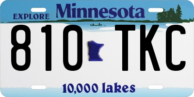 MN license plate 810TKC