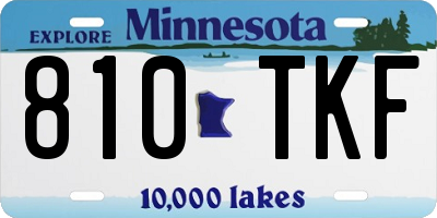 MN license plate 810TKF