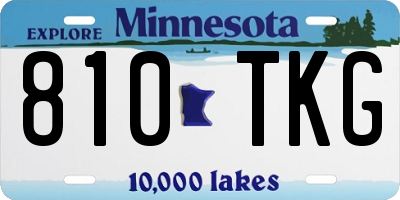 MN license plate 810TKG