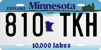MN license plate 810TKH