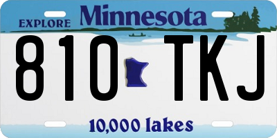 MN license plate 810TKJ