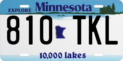 MN license plate 810TKL