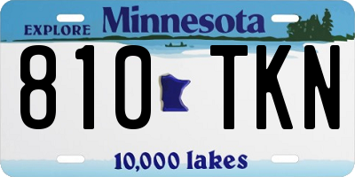MN license plate 810TKN