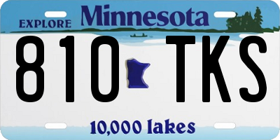MN license plate 810TKS