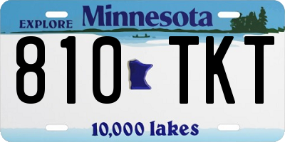 MN license plate 810TKT