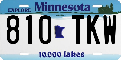 MN license plate 810TKW