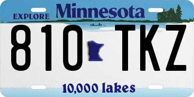 MN license plate 810TKZ