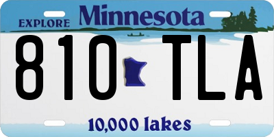 MN license plate 810TLA