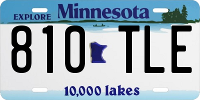 MN license plate 810TLE